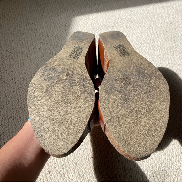 Blowfish Malibu Hiro Whiskey Brown Wedge Sandals Cork Wedge Heels Women's Size 6 - Picture 5 of 8